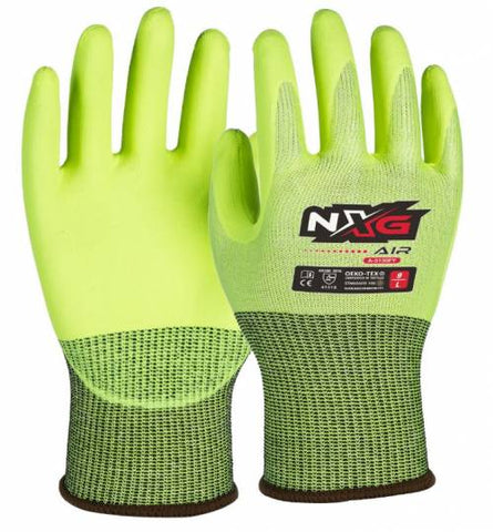 NXG Air Hi Vis Nitrile Gloves Vend Pack